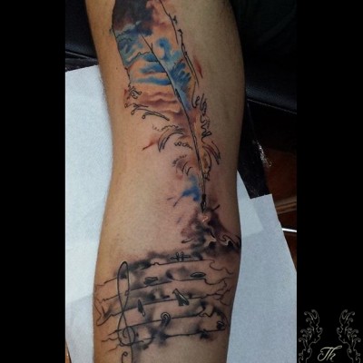 Tatuaj watercolor, Tatuaje bucuresti, tatuaje, tatuaj mana, tattoo