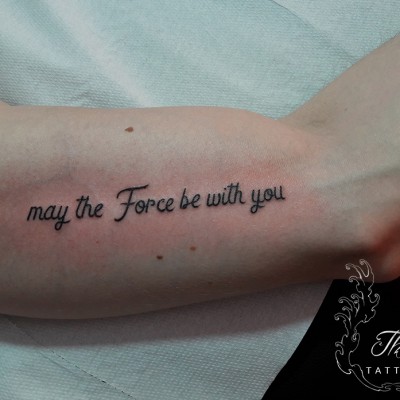 tatuaj scris, star wars, citat, jedi master